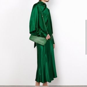 Zara satin midi dress nwt